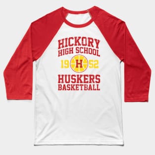 Hickory High School Huskers Basketball (Variant) Baseball T-Shirt